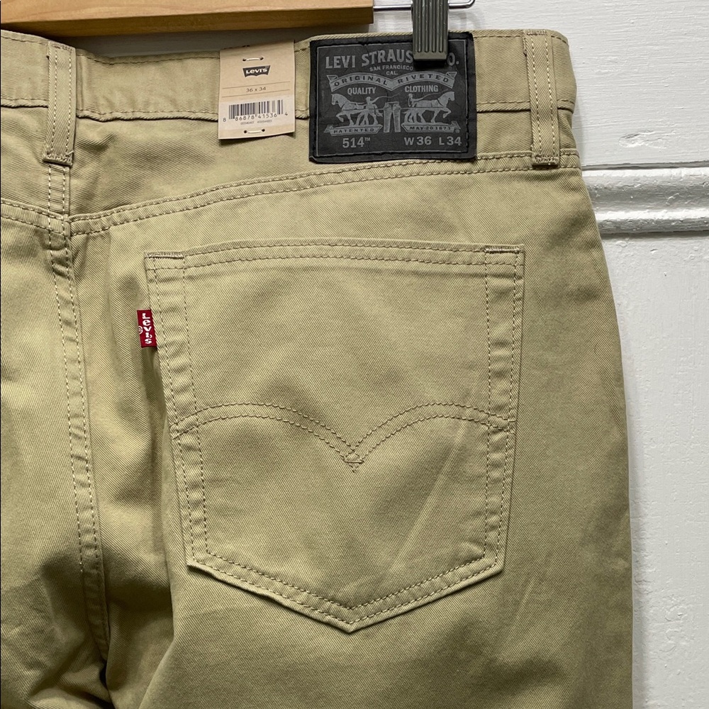 Levi's Beige Straight Leg Khaki Pants 36 34